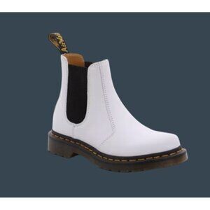 Dr Martens 2976 White Leather Chelsea Ankle Boots Womens Street Style size 9